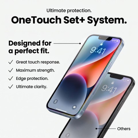 SZKŁO HARTOWANE TECH-PROTECT ONETOUCH SET+ 2-PACK IPHONE 17 PRO / 18 PRO CLEAR