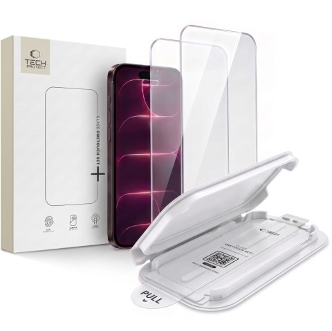 SZKŁO HARTOWANE TECH-PROTECT ONETOUCH SET+ 2-PACK IPHONE 17 PRO MAX / 18 PRO MAX CLEAR