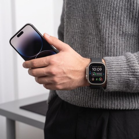 TECH-PROTECT SILICONE LINE APPLE WATCH 8 / 9 / 10 / 11 / 12 / SE / ULTRA (44 / 45 / 46 / 49 MM) BLACK