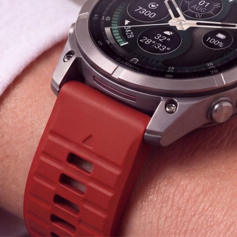 TECH-PROTECT SILICONE GARMIN FENIX 5 / 6 / 6 PRO / 7 / 8 / 8 PRO / E / 9 / 9 PRO (47 MM) CRIMSON RED