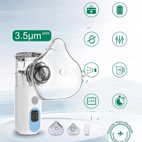 Inteligentny Inhalator Nebulizator Micro-mesh LED 3 Prędkości dla Każdego