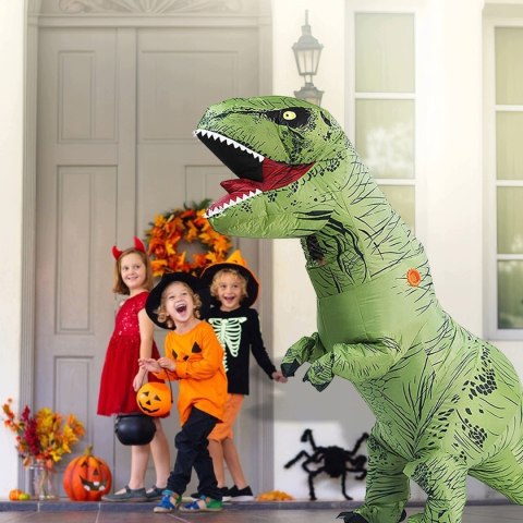 Nadmuchiwany Kostium Dinozaura T-rex Strój na Halloween 155-190 Cm Cosplay