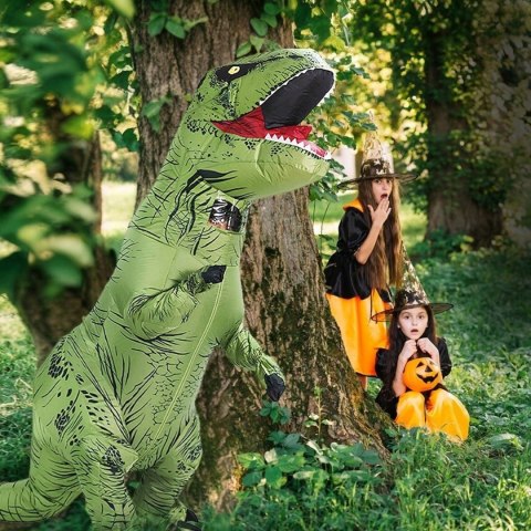 Nadmuchiwany Kostium Dinozaura T-rex Strój na Halloween 155-190 Cm Cosplay