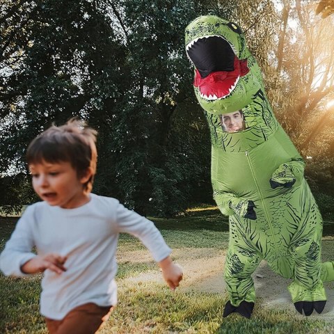 Nadmuchiwany Kostium Dinozaura T-rex Strój na Halloween 155-190 Cm Cosplay
