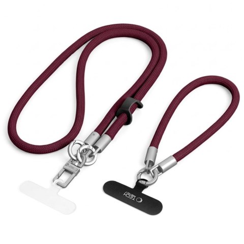 TECH-PROTECT C10S ROPE CROSSBODY & WRIST BURGUNDY/TITANIUM