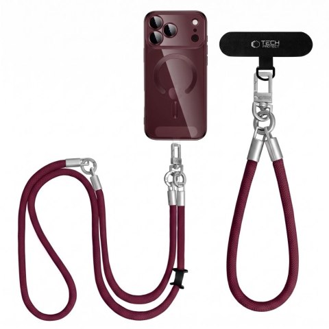 TECH-PROTECT C10S ROPE CROSSBODY & WRIST BURGUNDY/TITANIUM