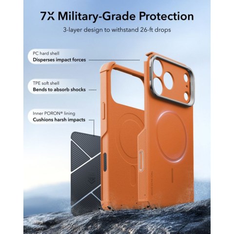 ESR CYBER TOUGH KICKSTAND MAGSAFE IPHONE 17 PRO MAX / 18 PRO MAX ORANGE