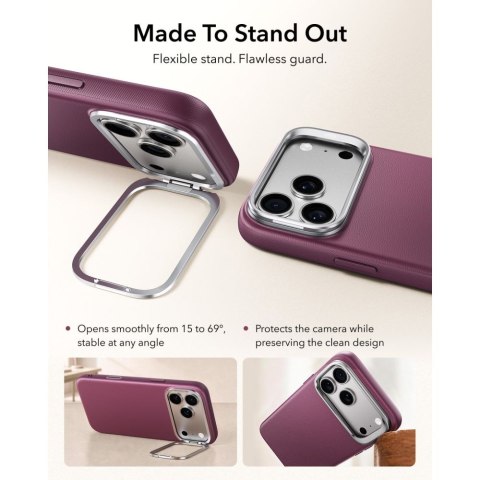 ESR LEATHER KICKSTAND MAGSAFE IPHONE 17 PRO MAX / 18 PRO MAX DEEP BURGUNDY