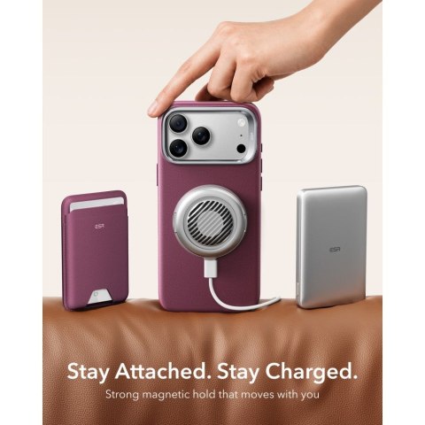 ESR LEATHER KICKSTAND MAGSAFE IPHONE 17 PRO MAX / 18 PRO MAX DEEP BURGUNDY