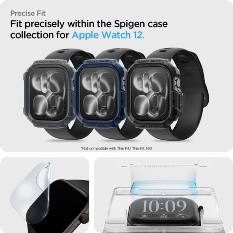 FOLIA HYDROŻELOWA SPIGEN ELITE SHIELD "EZ FIT" 2-PACK APPLE WATCH 12 (42 MM) CLEAR