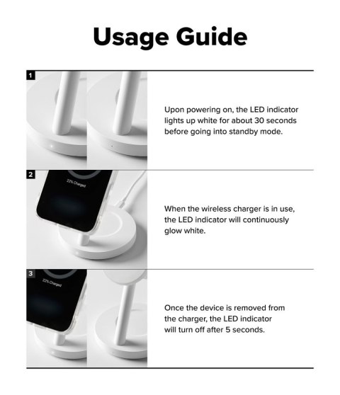 RINGKE 3IN1 MAGNETIC MAGSAFE WIRELESS CHARGER 25W QI2.2 WHITE