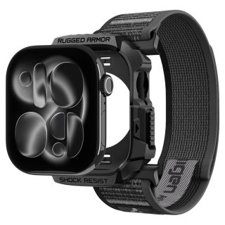 SPIGEN ATHLEX AIR + RUGGED ARMOR APPLE WATCH 10 / 11 / 12 (46 MM) ACTIVE BLACK/GREY