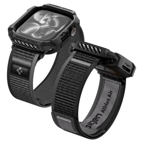 SPIGEN ATHLEX AIR + RUGGED ARMOR APPLE WATCH 10 / 11 / 12 (46 MM) ACTIVE BLACK/GREY