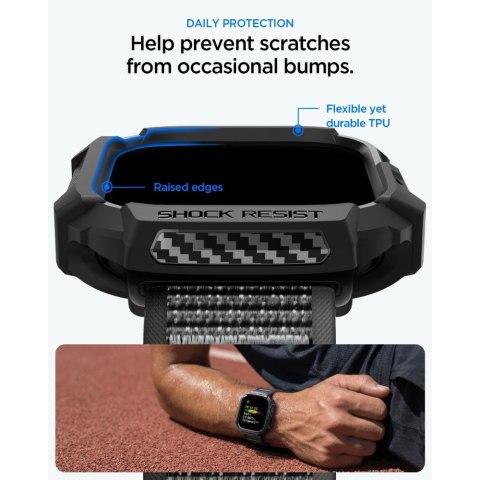 SPIGEN ATHLEX AIR + RUGGED ARMOR APPLE WATCH 10 / 11 / 12 (46 MM) ACTIVE BLACK/GREY