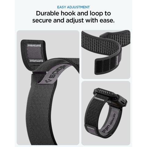 SPIGEN ATHLEX AIR + RUGGED ARMOR APPLE WATCH 10 / 11 / 12 (46 MM) ACTIVE BLACK/GREY