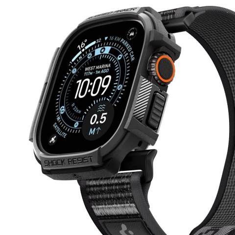 SPIGEN ATHLEX AIR + RUGGED ARMOR APPLE WATCH ULTRA 1 / 2 / 3 / 4 (49 MM) ACTIVE BLACK/GREY