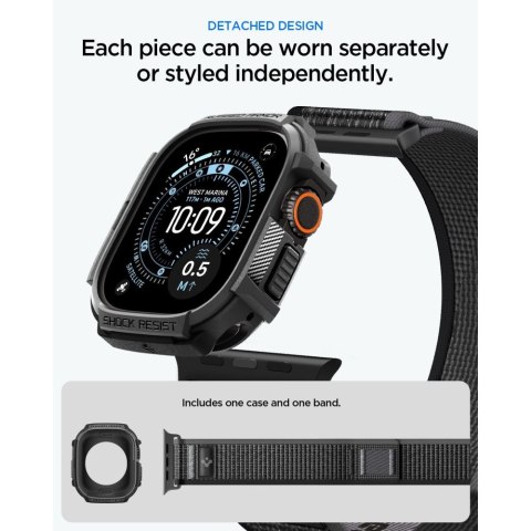 SPIGEN ATHLEX AIR + RUGGED ARMOR APPLE WATCH ULTRA 1 / 2 / 3 / 4 (49 MM) ACTIVE BLACK/GREY