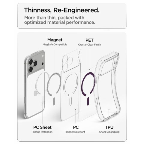 SPIGEN ULTRA HYBRID MAGSAFE IPHONE 17 PRO / 18 PRO CLEAR/BURGUNDY