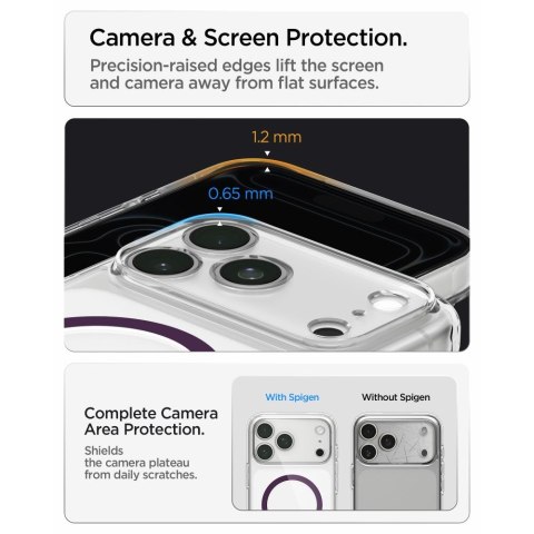 SPIGEN ULTRA HYBRID MAGSAFE IPHONE 17 PRO / 18 PRO CLEAR/BURGUNDY