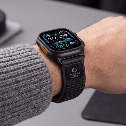 TECH-PROTECT NYLON ELITE APPLE WATCH 8 / 9 / 10 / 11 / 12 / SE / ULTRA (44 / 45 / 46 / 49 MM) BLACK/ORANGE