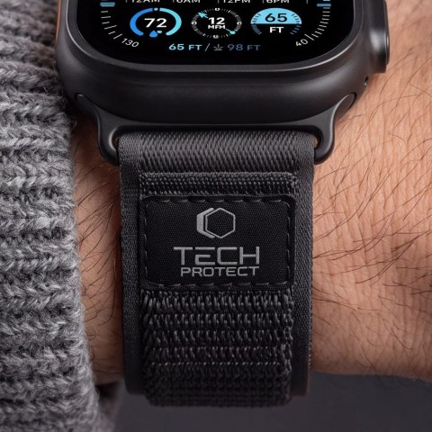 TECH-PROTECT NYLON ELITE APPLE WATCH 8 / 9 / 10 / 11 / 12 / SE / ULTRA (44 / 45 / 46 / 49 MM) BLACK/ORANGE