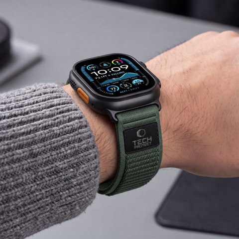 TECH-PROTECT NYLON ELITE APPLE WATCH 8 / 9 / 10 / 11 / 12 / SE / ULTRA (44 / 45 / 46 / 49 MM) GREEN/ORANGE