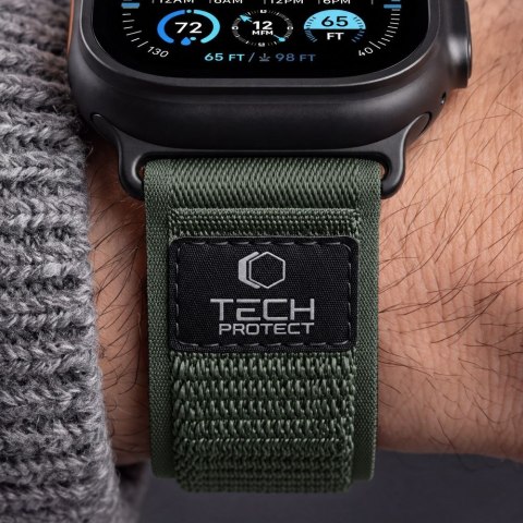 TECH-PROTECT NYLON ELITE APPLE WATCH 8 / 9 / 10 / 11 / 12 / SE / ULTRA (44 / 45 / 46 / 49 MM) GREEN/ORANGE