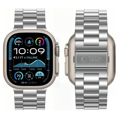 TECH-PROTECT STAINLESS APPLE WATCH 8 / 9 / 10 / 11 / 12 / SE / ULTRA (44 / 45 / 46 / 49 MM) SILVER