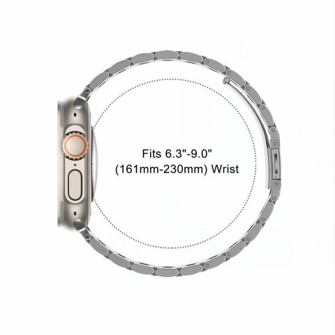 TECH-PROTECT STAINLESS APPLE WATCH 8 / 9 / 10 / 11 / 12 / SE / ULTRA (44 / 45 / 46 / 49 MM) SILVER