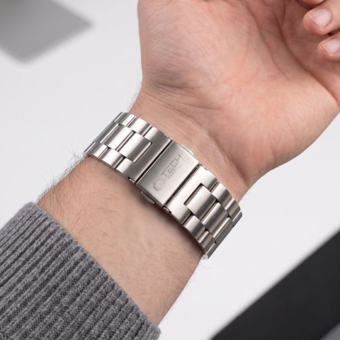 TECH-PROTECT STAINLESS APPLE WATCH 8 / 9 / 10 / 11 / 12 / SE / ULTRA (44 / 45 / 46 / 49 MM) SILVER
