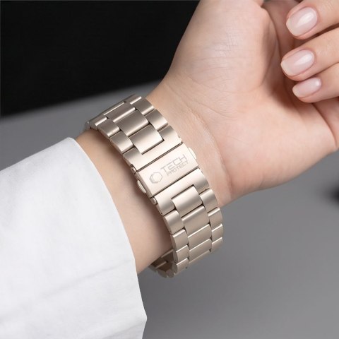 TECH-PROTECT STAINLESS APPLE WATCH 8 / 9 / 10 / 11 / 12 / SE / ULTRA (44 / 45 / 46 / 49 MM) STARLIGHT