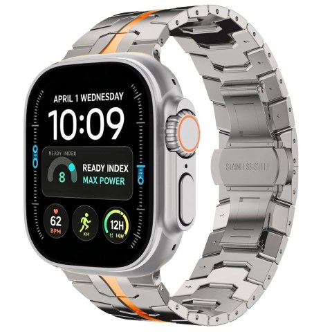 TECH-PROTECT STAINLESS APPLE WATCH 8 / 9 / 10 / 11 / 12 / SE / ULTRA (44 / 45 / 46 / 49 MM) TITANIUM/ORANGE