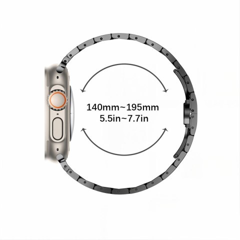 TECH-PROTECT STAINLESS APPLE WATCH 8 / 9 / 10 / 11 / 12 / SE / ULTRA (44 / 45 / 46 / 49 MM) TITANIUM/ORANGE