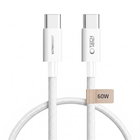 TECH-PROTECT ULTRABOOST LITE USB-C CABLE PD 60W / 3A 50CM WHITE