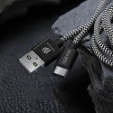 Dux Ducis K-ONE Series nylonowy kabel przewód USB / USB-C 2.1A 3M czarny