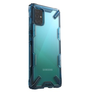 Etui Ringke Fusion X z ramką do Samsung Galaxy A51 niebieski