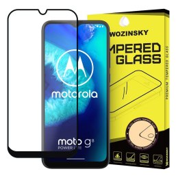 Szkło hartowane Full Glue na cały ekran z ramką do Motorola Moto G8 Power Lite czarny