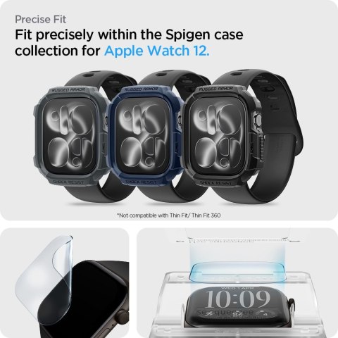 FOLIA HYDROŻELOWA SPIGEN ELITE SHIELD "EZ FIT" 2-PACK APPLE WATCH 12 (46 MM) CLEAR