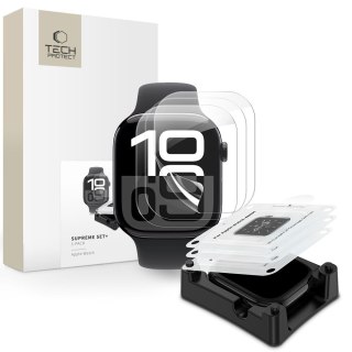FOLIA HYDROŻELOWA TECH-PROTECT SUPREME SET+ 3-PACK APPLE WATCH 12 (46 MM) CLEAR