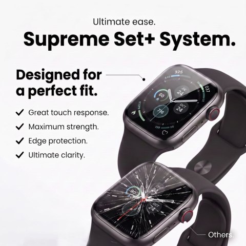 FOLIA HYDROŻELOWA TECH-PROTECT SUPREME SET+ 3-PACK APPLE WATCH 12 (46 MM) CLEAR