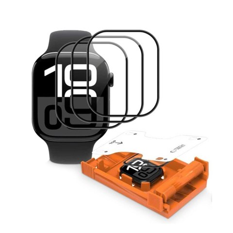 SZKŁO HYBRYDOWE TECH-PROTECT EASY SET FLEX+ 3-PACK APPLE WATCH 12 (46 MM) BLACK