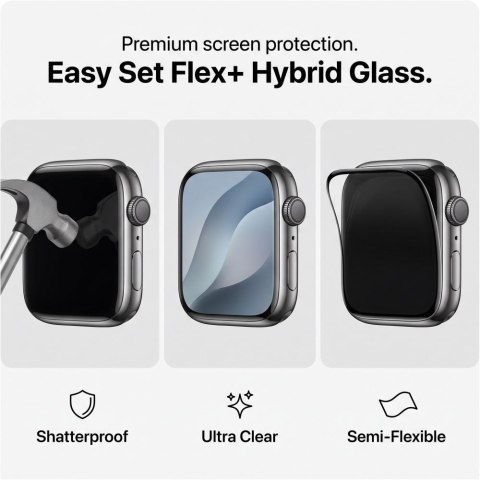 SZKŁO HYBRYDOWE TECH-PROTECT EASY SET FLEX+ 3-PACK APPLE WATCH 12 (46 MM) BLACK