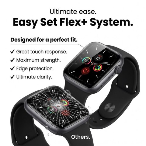 SZKŁO HYBRYDOWE TECH-PROTECT EASY SET FLEX+ 3-PACK APPLE WATCH 12 (46 MM) BLACK
