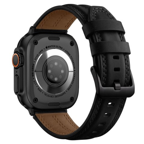 TECH-PROTECT LEATHERFIT CRAFT APPLE WATCH 8 / 9 / 10 / 11 / 12 / SE / ULTRA (44 / 45 / 46 / 49 MM BLACK
