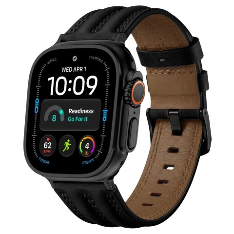 TECH-PROTECT LEATHERFIT CRAFT APPLE WATCH 8 / 9 / 10 / 11 / 12 / SE / ULTRA (44 / 45 / 46 / 49 MM BLACK