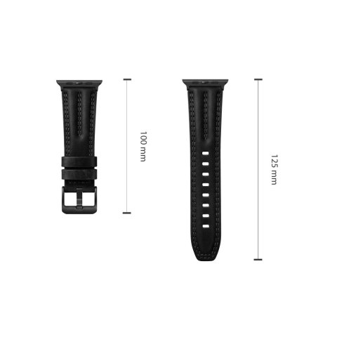TECH-PROTECT LEATHERFIT CRAFT APPLE WATCH 8 / 9 / 10 / 11 / 12 / SE / ULTRA (44 / 45 / 46 / 49 MM BLACK