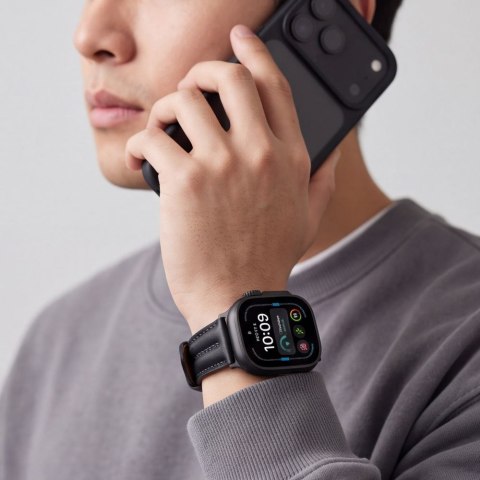 TECH-PROTECT LEATHERFIT CRAFT APPLE WATCH 8 / 9 / 10 / 11 / 12 / SE / ULTRA (44 / 45 / 46 / 49 MM BLACK