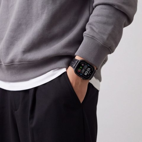 TECH-PROTECT LEATHERFIT CRAFT APPLE WATCH 8 / 9 / 10 / 11 / 12 / SE / ULTRA (44 / 45 / 46 / 49 MM BLACK