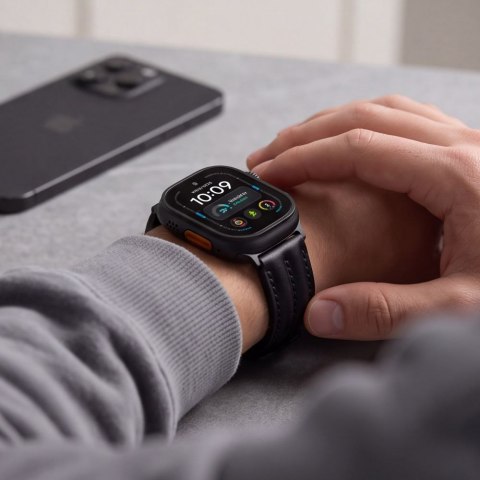 TECH-PROTECT LEATHERFIT CRAFT APPLE WATCH 8 / 9 / 10 / 11 / 12 / SE / ULTRA (44 / 45 / 46 / 49 MM BLACK