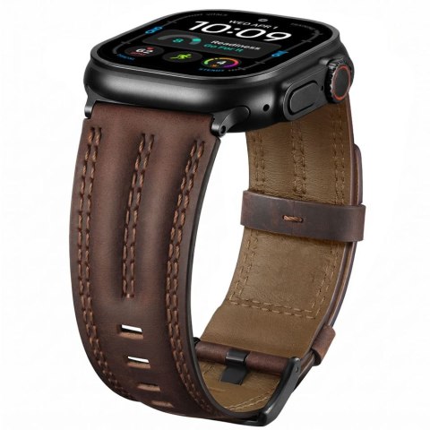 TECH-PROTECT LEATHERFIT CRAFT APPLE WATCH 8 / 9 / 10 / 11 / 12 / SE / ULTRA (44 / 45 / 46 / 49 MM BROWN